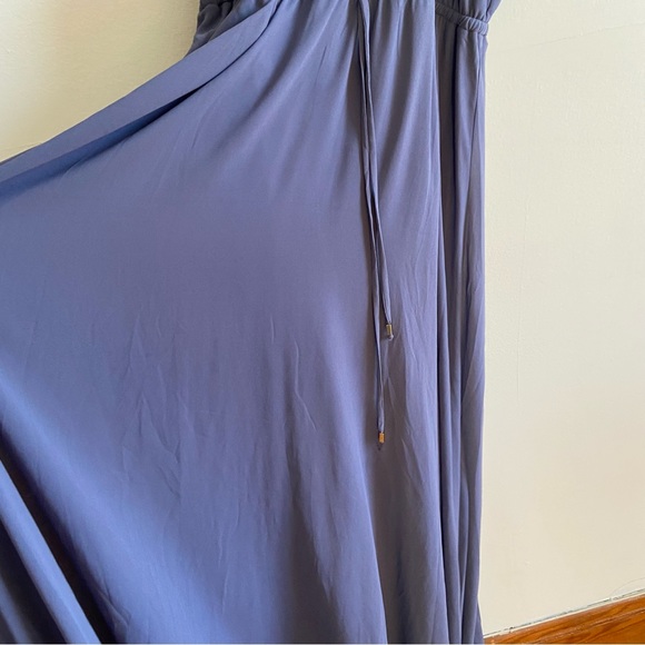 SOLD **********Lulu’s chiffon blue waist tie maxi dress - Picture 4 of 11